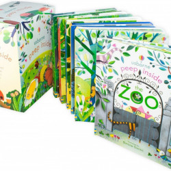 Peep inside box, set de 6 cărți cu clapete, usborne