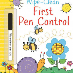 Carte cu marker de tip "scrie si sterge", Wipe-clean first pen control, Usborne