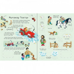 Farmyard Tales Wind-Up Tractor Book , carte cu tractor de jucărie, usborne