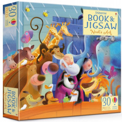 Set Puzzle "Noah's Ark picture book and jigsaw" de Rob Lloyd Jones, 3 ani+, Usborne