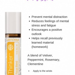 Thinker touch, roll-on cu uleiuri esențiale pentru copii, pentru motivare, focus, concentrare, 10ml, doterra
