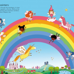 Carte cu abtibilduri, Little First Stickers Rainbows, Felicity Brooks, Usborne, 3+