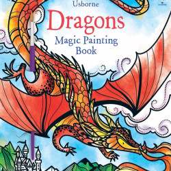 Carte magica de pictat doar cu apa, Magic Painting Dragons, Usborne 3+