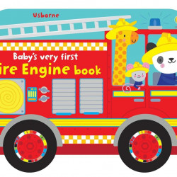 Carte pentru bebelusi cu rotite mobile, Baby's very first fire engine book, Usborne