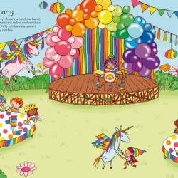 Carte cu abtibilduri, Little First Stickers Rainbows, Felicity Brooks, Usborne, 3+