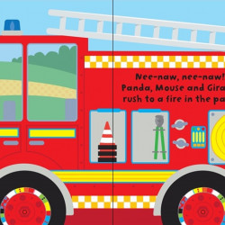 Carte pentru bebelusi cu rotite mobile, Baby's very first fire engine book, Usborne