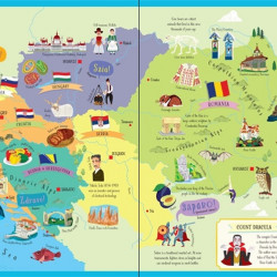 Carte și puzzle, Europe atlas jigsaw and picture book, usborne