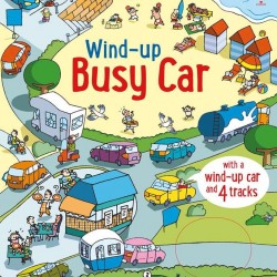 Wind up busy car, carte cu jucărie, usborne