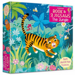 Carte si puzzle, The Jungle picture book and three jigsaws, Usborne
