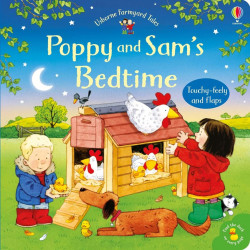 Carte cu clapete si touchy-feely, Poppy and Sam's bedtime, Usborne