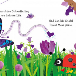 Carte in limba germana, senzoriala, descopera culorile cu Maxi, Mein buntes Fingerspuren-Buch. Entdecke die Farben mit Maxi, dk, 1+