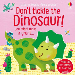 Carte sonora tactilă, touchy feely, don’t tikle the dinosaur!