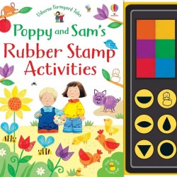 Poppy and Sam’s rubber stamp activities, carte de pictat cu degetele și stampile, usborne