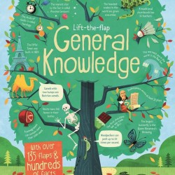 Carte ce contine informatii de cultura generala, cu multe clapete de deschis, pentru copii inteligenti, Lift the flap general Knowledge, usborne