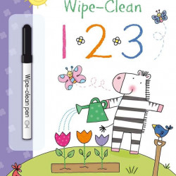 Carte cu marker de tip "scrie si sterge", Wipe-clean 123, Usborne