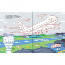 Carte de colorat "Airport" de Simon Tudhope, 3 ani+, Usborne
