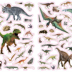 Carte in limba germana cu stickere, Sticker-Lexikon, Dinosaurier, dK, 4+