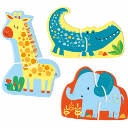Carte si puzzle, Usborne First Jigsaws: Animals, Matthew Oldham, 2+
