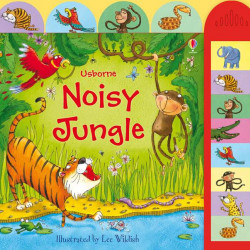 Carte sonora Noisy jungle, cu animale din jungla