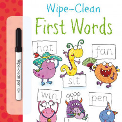 Carte cu marker de tip "scrie si sterge", Wipe-clean First words, Usborne