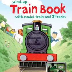 Farmyard Tales wind-up train book, carte cu tren de jucărie, usborne