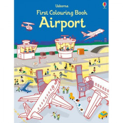 Carte de colorat "Airport" de Simon Tudhope, 3 ani+, Usborne