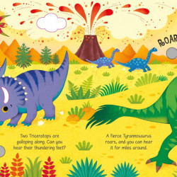 Carte sonora Dinosaur Sounds, Usborne, 3+