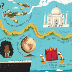 Lift-the-flap questions and answers about long ago