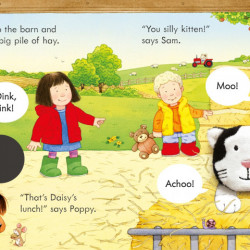 Poppy and Sam and the Kitten, finger puppet book, Sam Taplin, Usborne, 1+