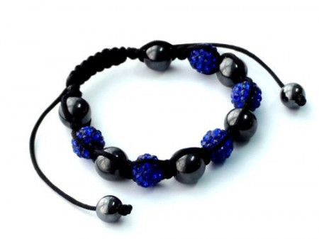Bratara Shamballa albastra