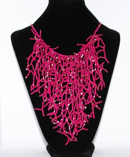 Colier "Avia" magenta