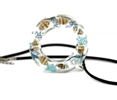 Colier pandantiv rasina "Frumusetile marii"