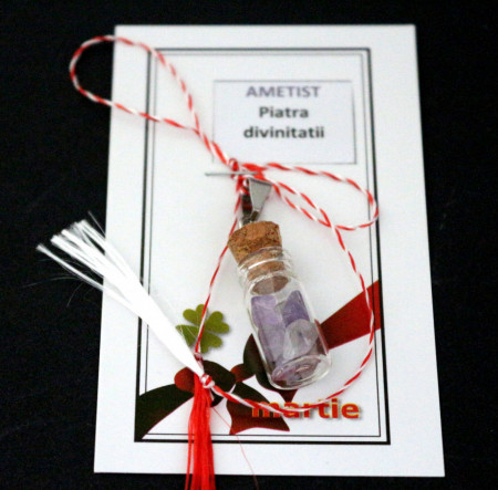 pandantiv martisor ametist