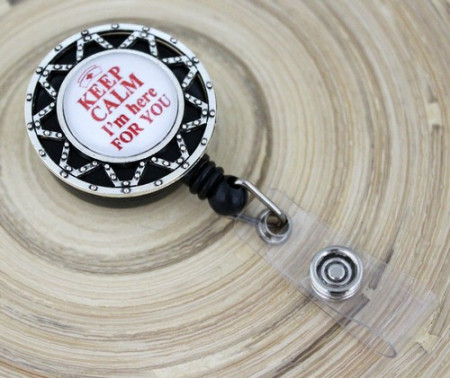 Accesoriu ecuson cu mesajul "I'm here for you" - stea argintie