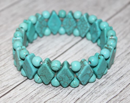 Bratara howlite turcoaz