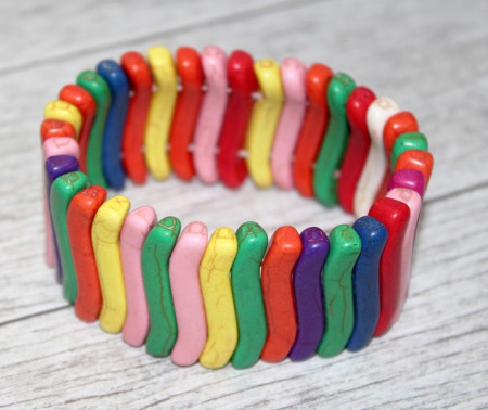 Bratara howlite "Color outfit"