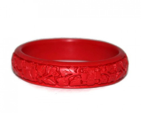 Bratara "Vintage cinnabar"- model floral