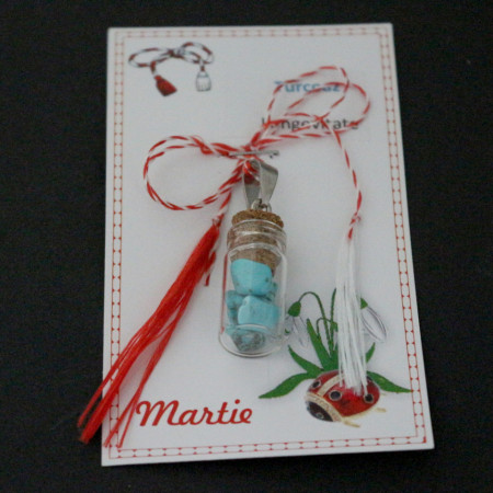 pandantiv martisor turcoaz