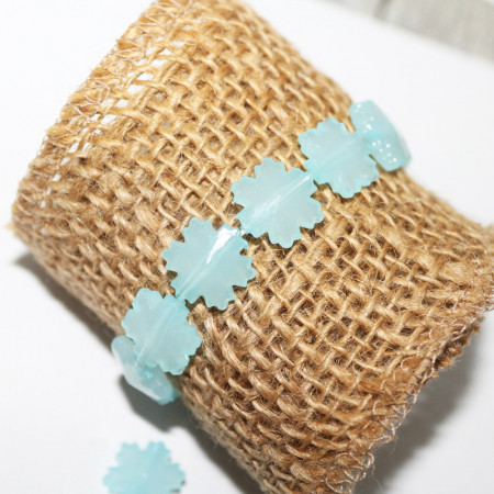 Bratara margele acrilice fulgi bleu
