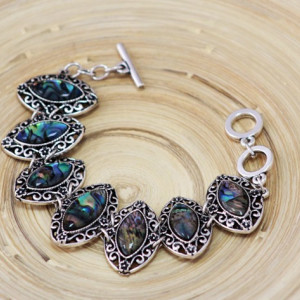 Bratara vintage sidef oval