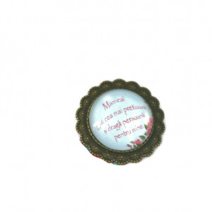 Brosa floricica personalizata pentru mama - M5
