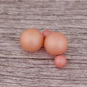 Cercei perle duble cappuccino