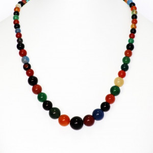 Colier agate colorate