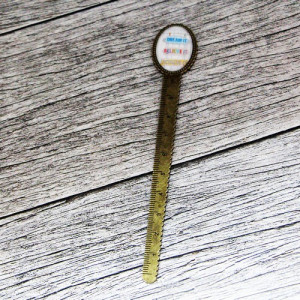 Semn de carte, cheie gradata, bronz, cu mesaj personalizat - "Dream it"