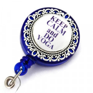 Accesoriu ecuson - "Keep calm and do yoga"