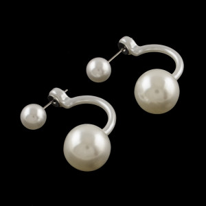 Cercei "Double pearl" M1 ivory