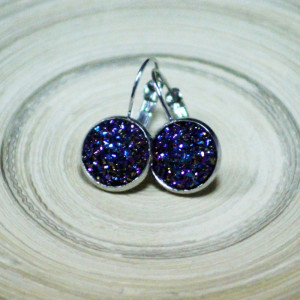 Cercei lacrima, Druzy Agat