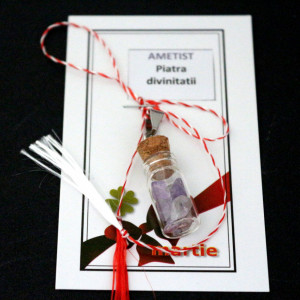 Pandantiv martisor ametist - piatra divinitatii