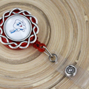 Accesoriu ecuson, personalizat cu dintisor - baza floare argitie