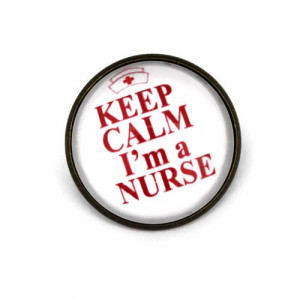 Brosa cu mesaj personalizat "Keep calm, I'm a nurse"